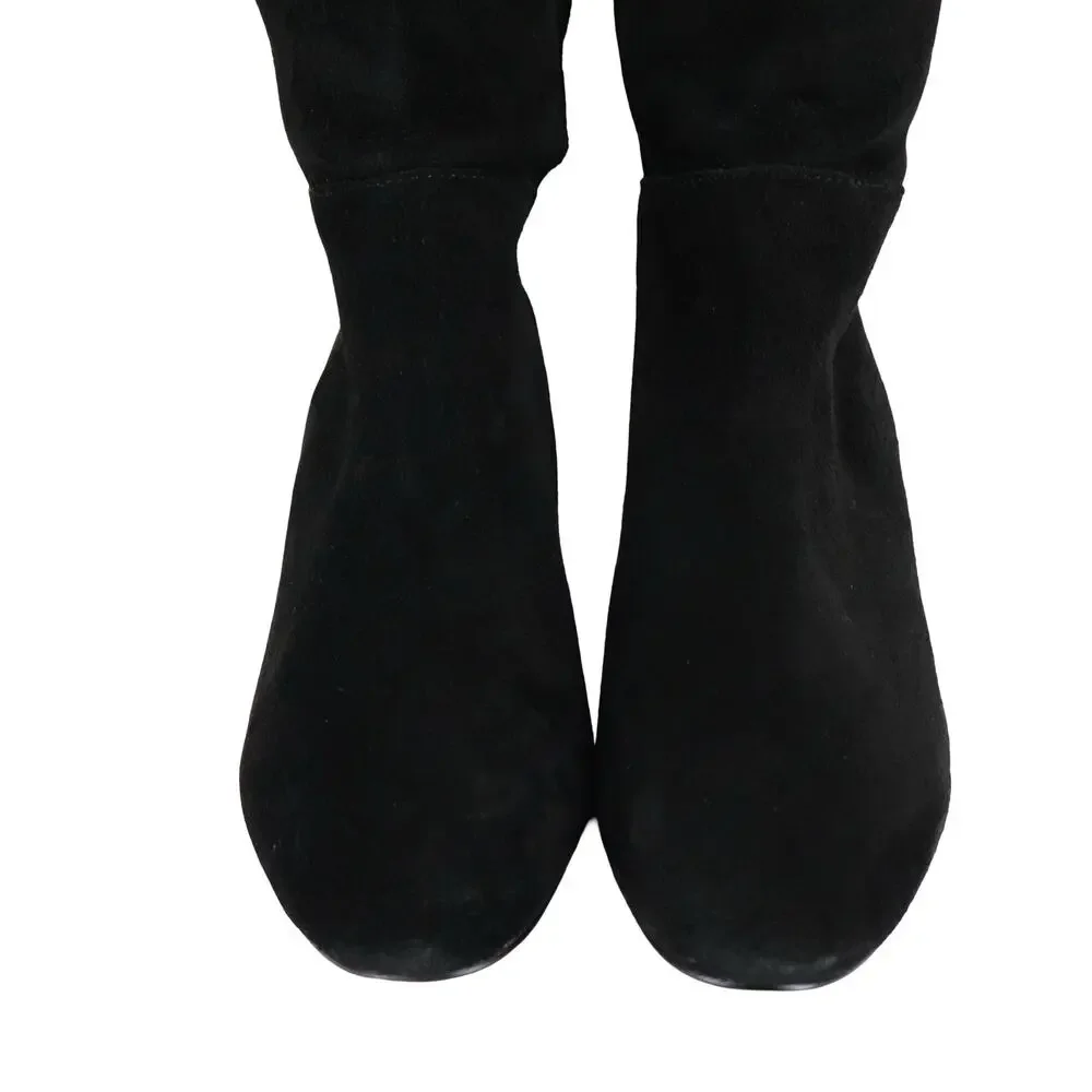 NWOB Madewell The Sylvia Over The Knee Black Suede Boot Size 6